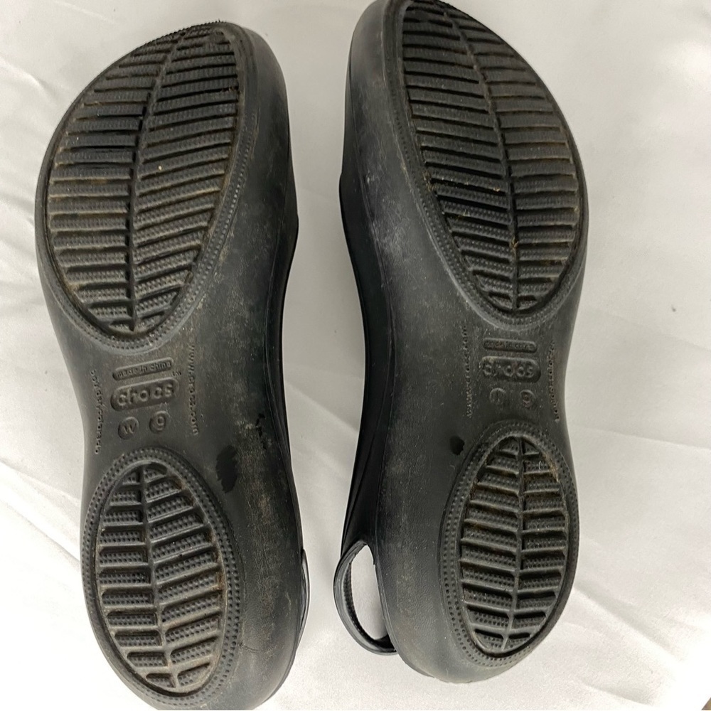 Crocs Thea Ballet Sling Back Flats Black Size 9 - Picture 7 of 9